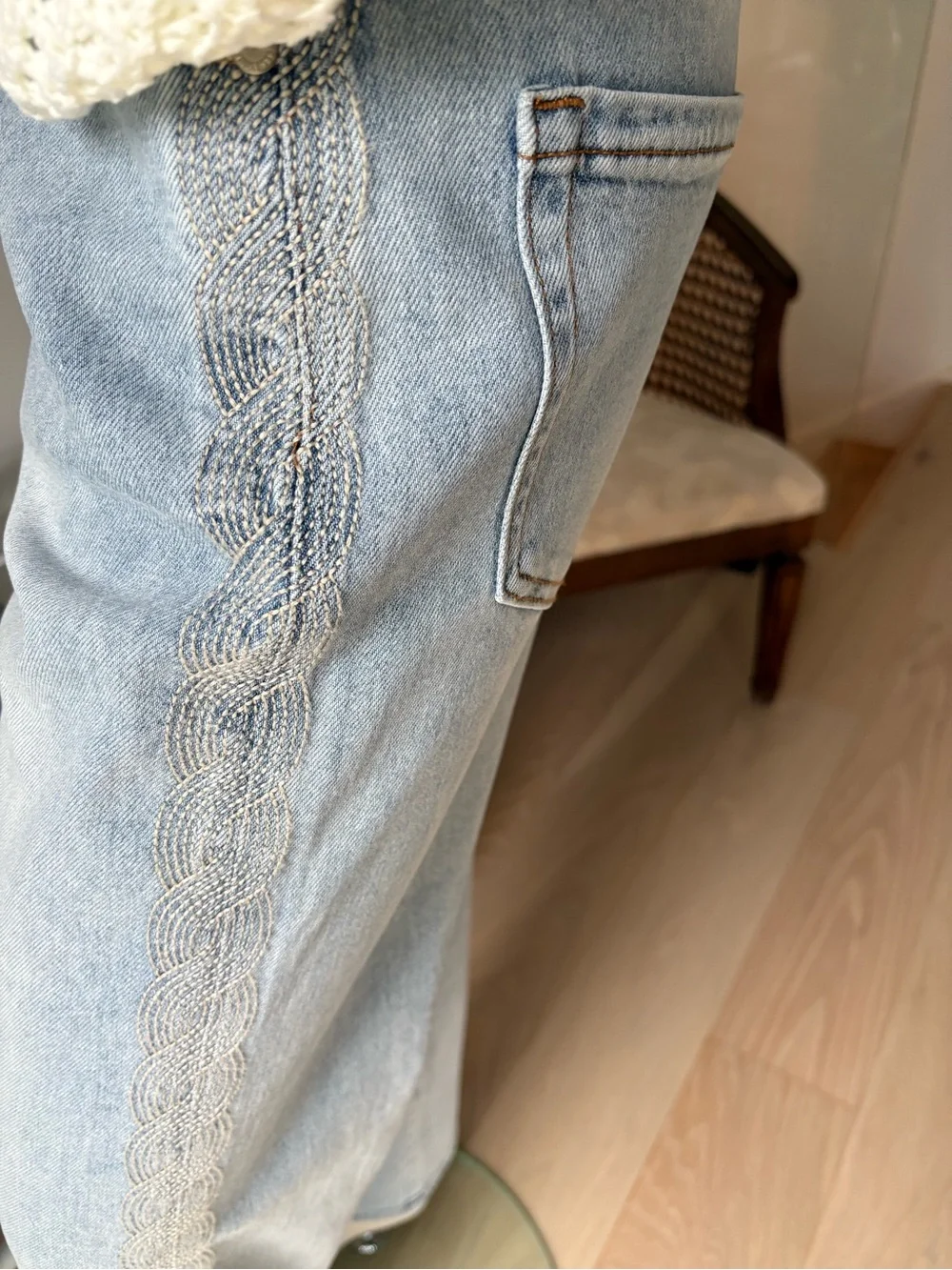 ESQUALO Light Blue Straight Leg Jeans - Picture 5 of 7